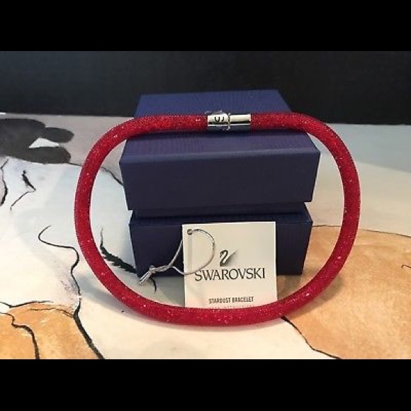 Swarovski Jewelry - Swarovski Stardust Double Wrap Ruby Red 15 5/8".